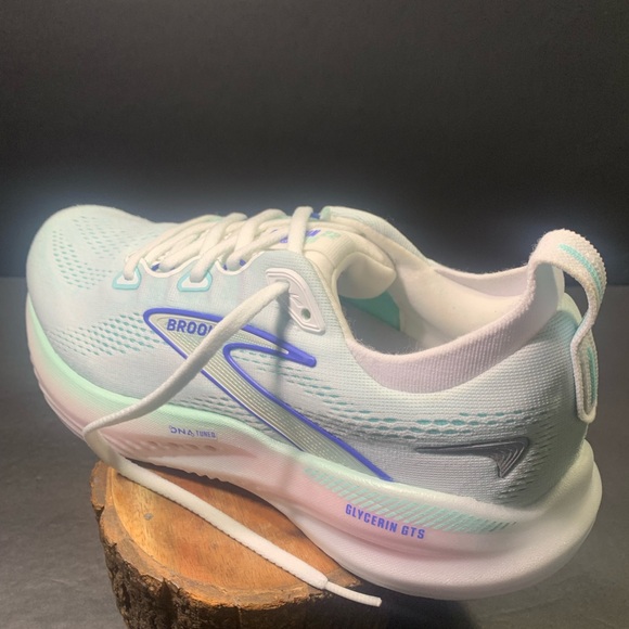 Brooks Glycerin 22 Women’s White Blue Pink Running Walking Sneakers Shoe Size- 8 - Picture 2 of 10
